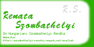 renata szombathelyi business card