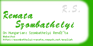 renata szombathelyi business card